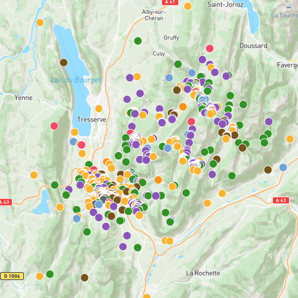 Chambéry Montagnes carte interactive