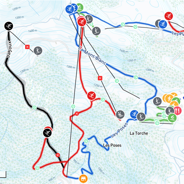 Domaine Les Brasses plan des pistes