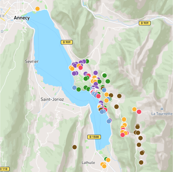 Talloires-Montmin carte interactive