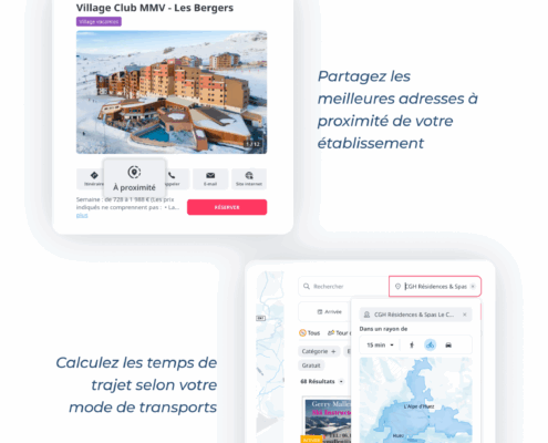 Organiser son séjour avec la carte